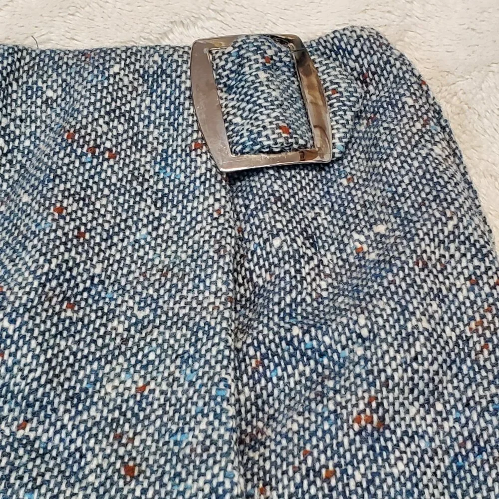 Vintage Ship n' Shore Blue White Tweed Skort Girl Tween 16 XL Retro Femininej‎